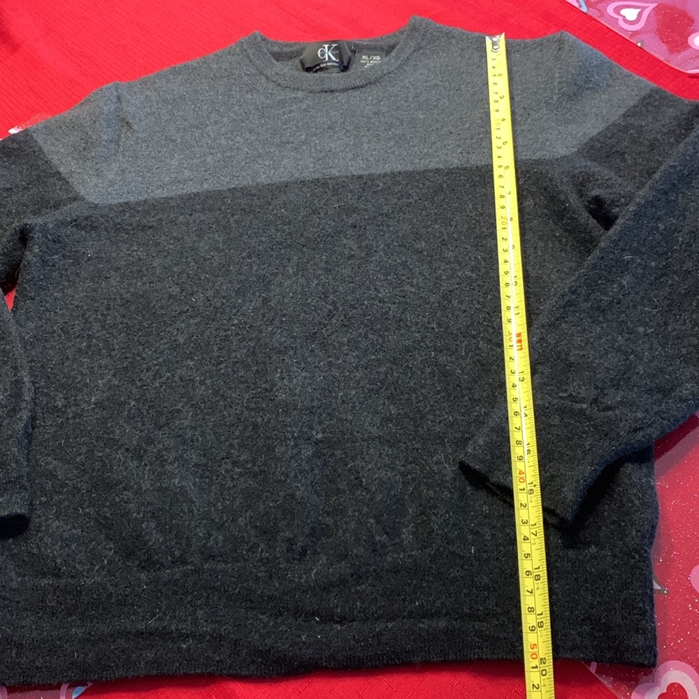 Calvin Klein Gray Colorblock Sweater - Picture 2 of 6